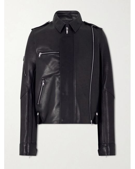 Rick Owens Blue Vega Leather Jacket for men