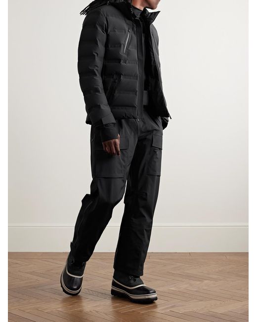 Aztech Mountain Black Nuke Suit Quilted Hooded Down Ski Jacket for men
