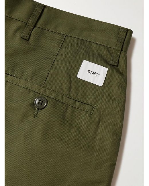 (w)taps Green Straight-Leg Ripstop Cargo Shorts for men