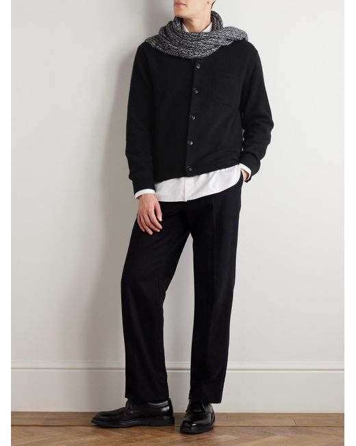 Canali Blue Wool And Cashmere-Blend Cardigan for men