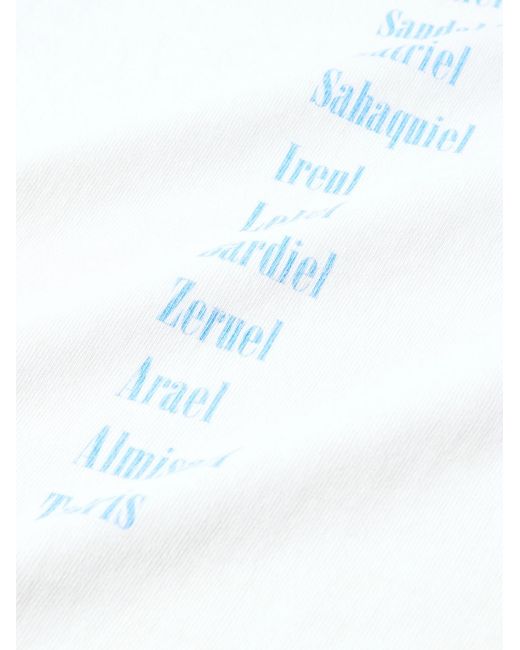 SAINT Mxxxxxx White Evangelion Printed Cotton-Jersey T-Shirt for men