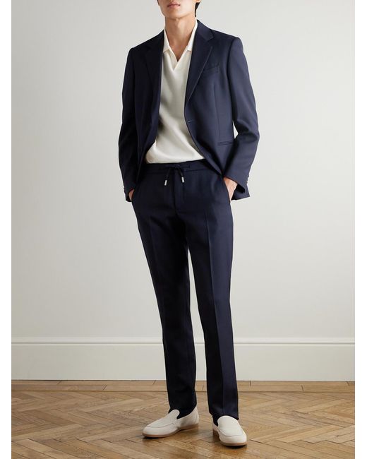 Mr P. Blue Twill Suit Jacket for men