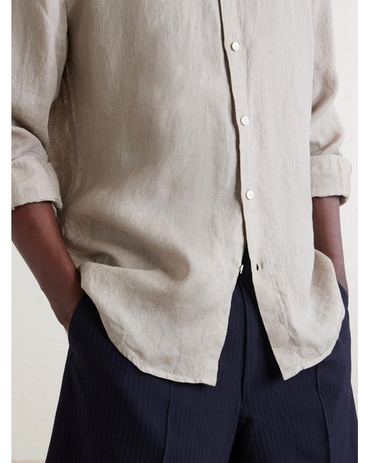 Sunspel White Linen Shirt for men