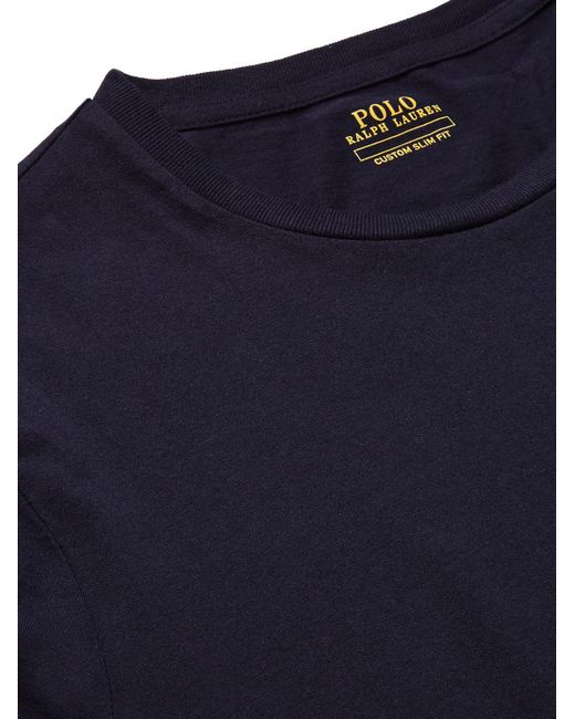 Polo Ralph Lauren Blue Cotton-Jersey T-Shirt for men