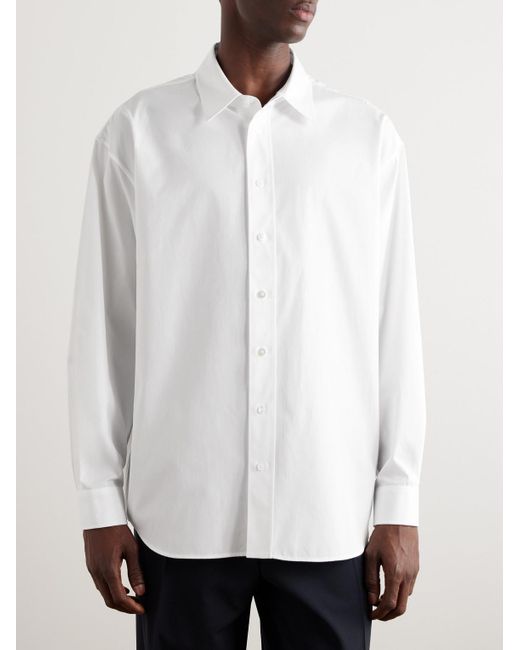 The Row White Penn Oversized Cotton-poplin Shirt for men