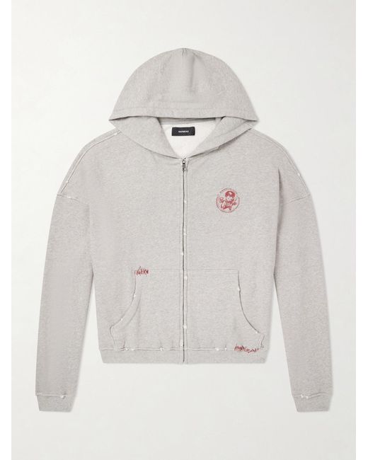 NAHMIAS White Youth Enrichment Logo-Print Cotton-Jersey Zip-Up Hoodie for men