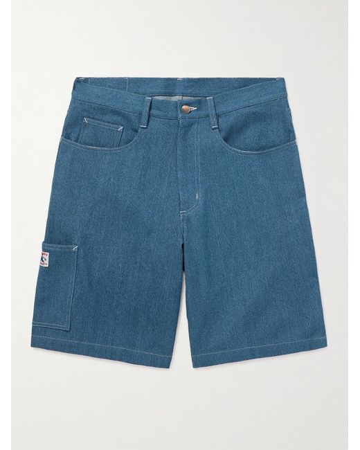 Randy's Garments Blue Straight-Leg Denim Cargo Shorts for men