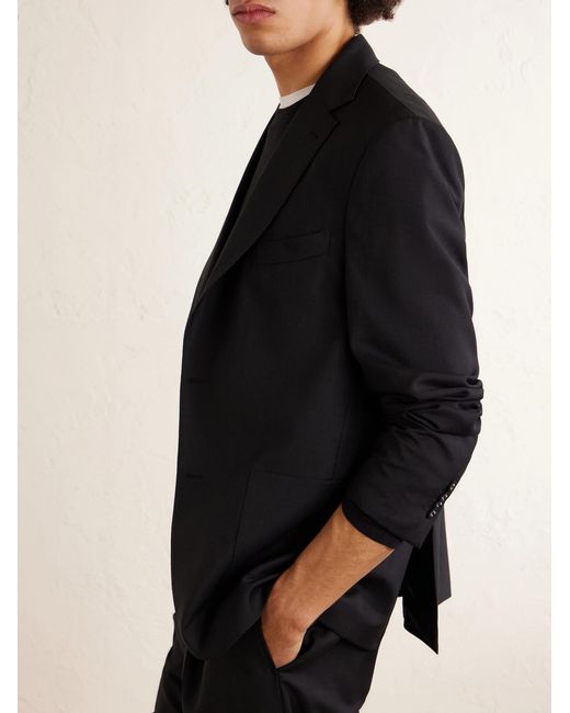 Officine Generale Black Arthus Wool Suit Jacket for men