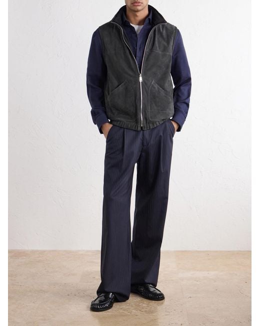 Valstar Black Reversible Suede Vest for men