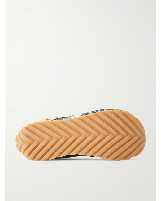 Bottega Veneta Orbit Metallic Rubber And Mesh Sneakers for men