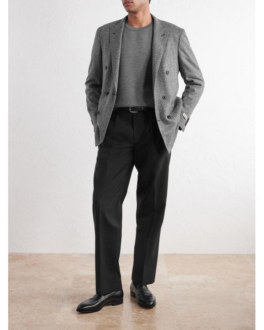 Slowear Gray Zanone Slim-Fit Milano Stitch Virgin Wool Sweater for men