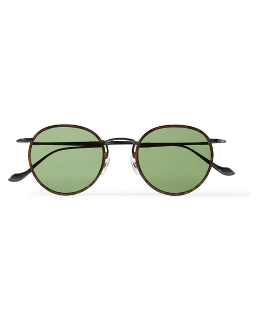 Matsuda Black Round-frame Tortoiseshell Acetate And Gunmetal-tone Sunglasses for men