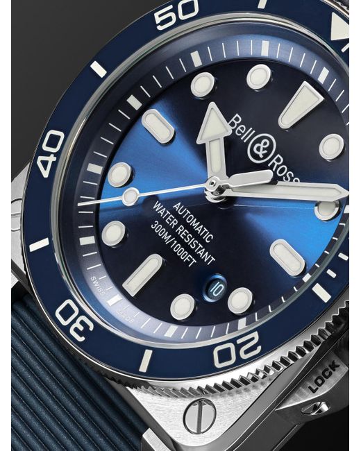 Bell & Ross Black Br-03 Diver Automatic Stainless Steel Watch, Ref. Br03A-D-Blu-St/Srb for men