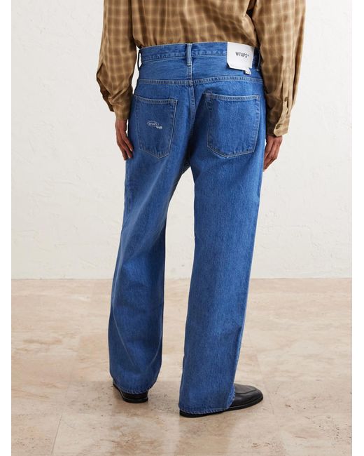 (w)taps Blue Wide-leg Jeans for men