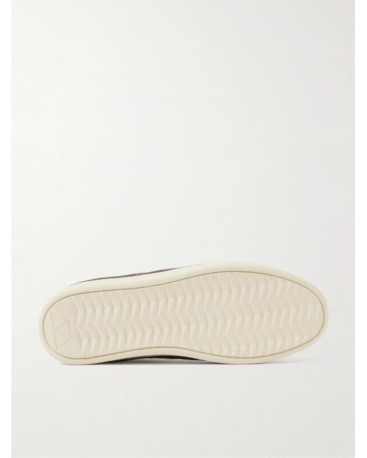 Mulo Brown Waxed-Suede Sneakers for men