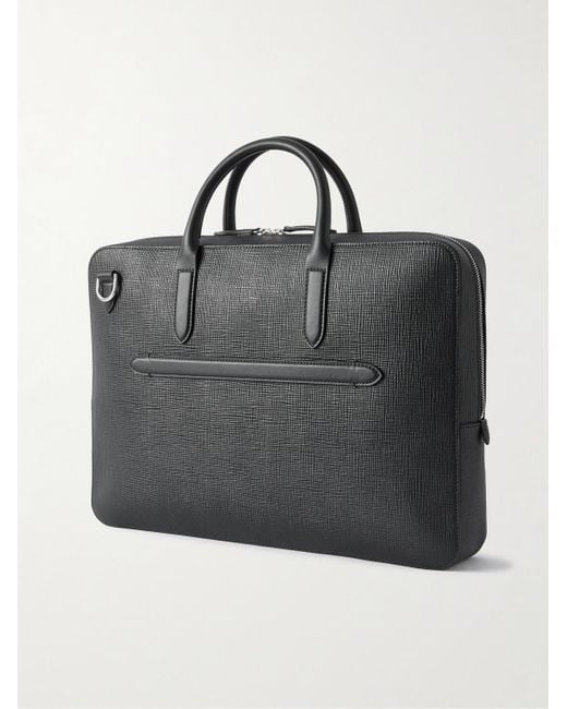Smythson Aktentasche aus quergemasertem Panama-Leder in Black für Herren