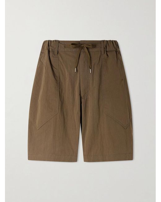 FRIZMWORKS Green Fatigue Straight-leg Cotton-blend Shorts for men