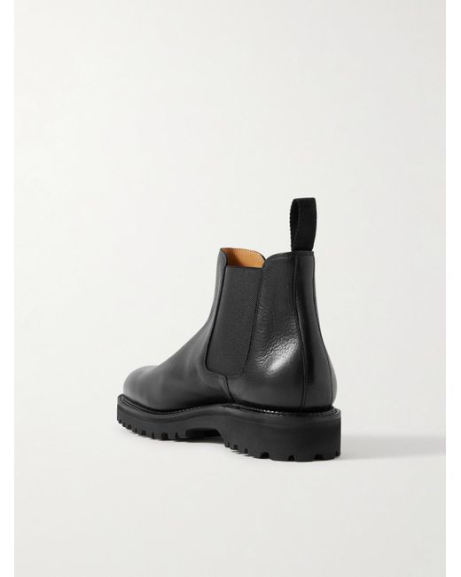 John Lobb Black Lawry New Standard Leather Chelsea Boots for men