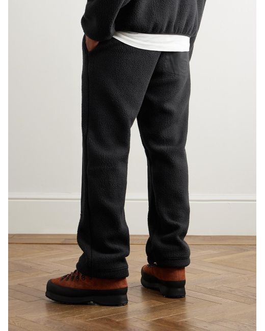 CHERRY LA Black Straight-leg Ripstop-trimmed Fleece Trousers for men