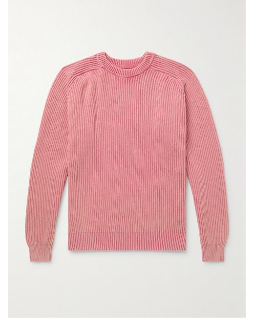 Noah NYC Summer Shaker Pullover aus Baumwolle in Rippstrick in Pink für Herren