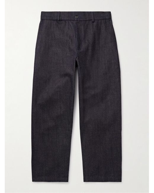 De Bonne Facture Blue Balloon Straight-Leg Denim Trousers for men