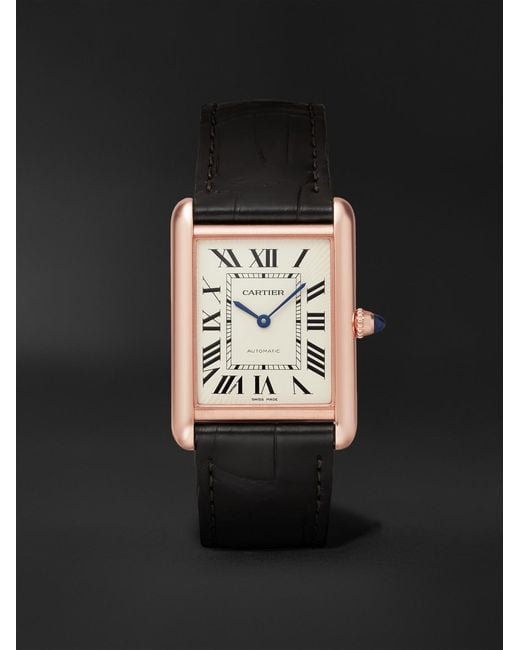 Cartier Black Tank Louis Xl 18-Karat Watch, Ref. Wgta0346 for men