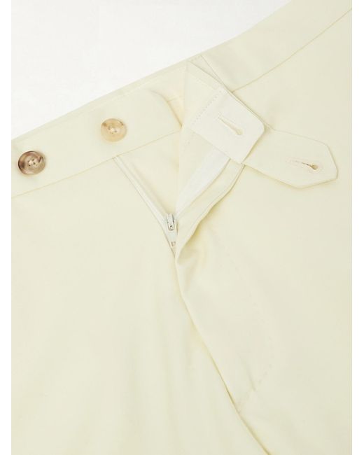 De Petrillo Natural Tapered Cotton-Twill Suit Trousers for men