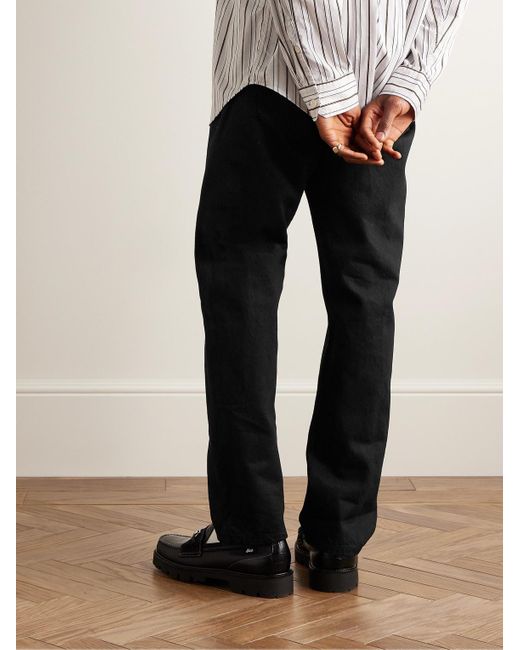 Noah NYC Black Straight-leg Selvedge Jeans for men