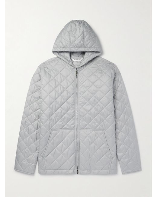 Peter Millar Gray Essex Quilted Shell Jacket for men