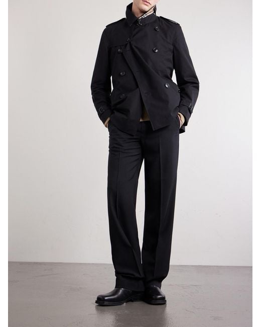 Burberry Blue Kensington Cotton-gabardine Trench Coat for men