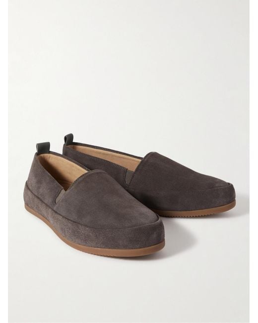 Mulo Brown Suede Loafers for men