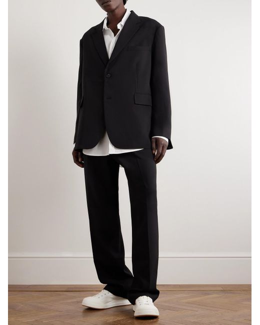 Frankie Shop Black Beo Oversized Woven Suit Jacket for men