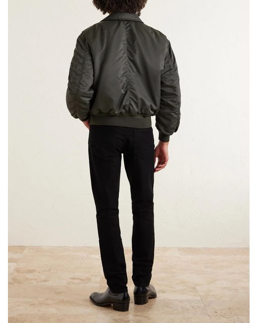 Tom Ford Green Padded Satin Bomber Jacket for men