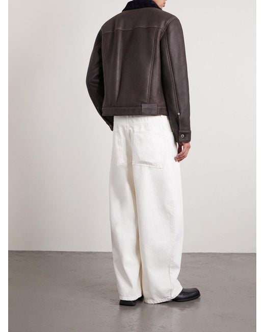 Loewe Black Shearling Trucker Jacket for men