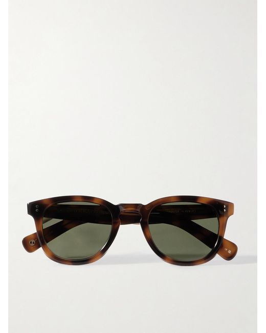 Garrett Leight Black Kinney Ii Round-Frame Acetate Sunglasses for men
