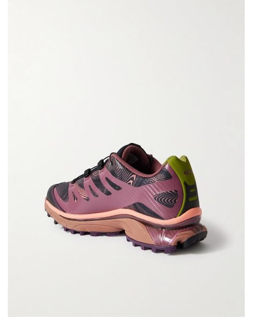 Salomon Purple Xt-4 Rubber-trimmed Mesh Sneakers for men