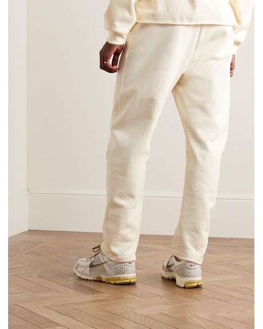 Pantaloni sportivi slim-fit in jersey di cotone Studio Fleece Sendai di John Elliott in Natural da Uomo