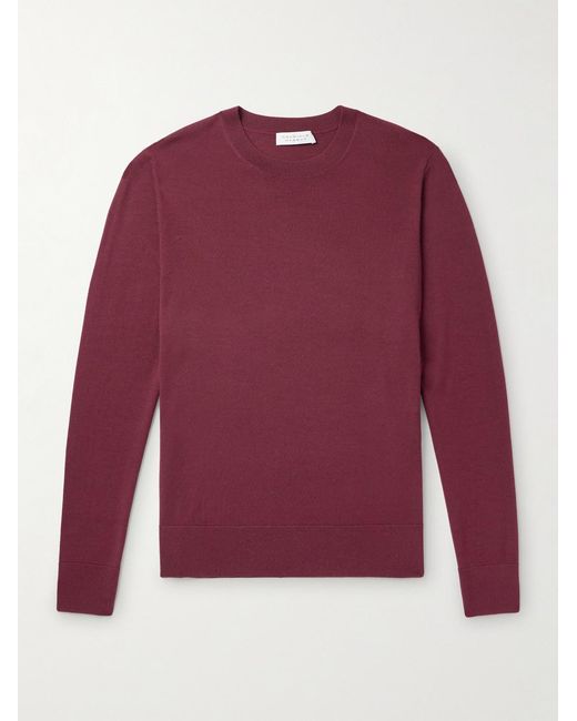 Gabriela Hearst Red Palco Slim-Fit Merino Wool Sweater for men