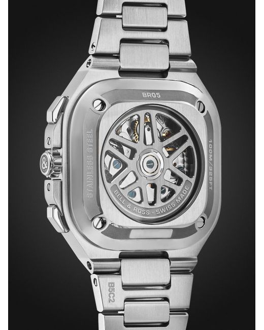 Bell & Ross Black Br 05 Automatic Chronograph 42Mm Stainless Steel Watch, Ref. No. Br05C-Gn-St/Sst for men