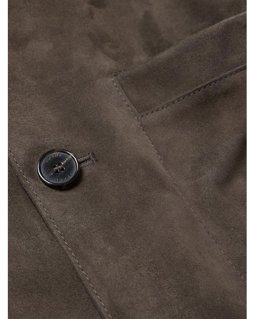 FRAME Brown Suede Chore Jacket for men