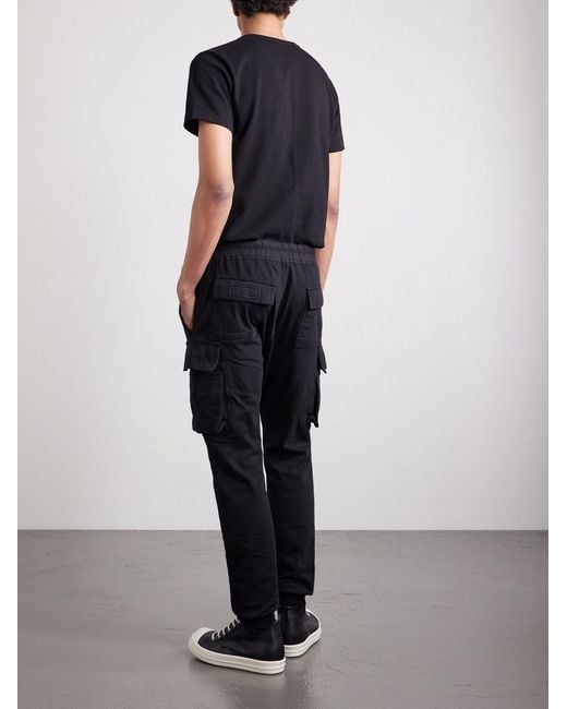 Rick Owens Blue Mastodon Tapered Cotton-blend Jersey Sweatpants for men