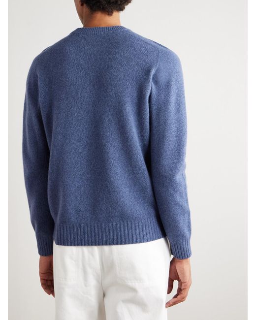 Altea Blue Wool And Cashmere-Blend Sweater for men