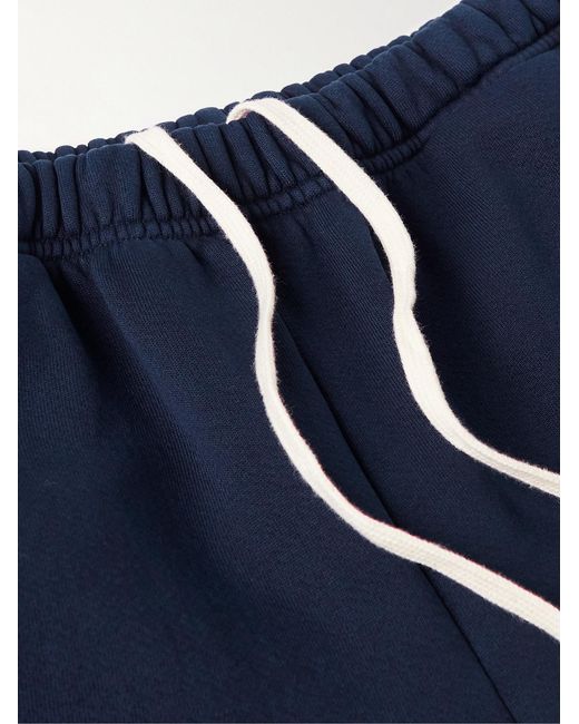 Les Tien Blue Straight-Leg Garment-Dyed Cotton-Jersey Sweatpants for men