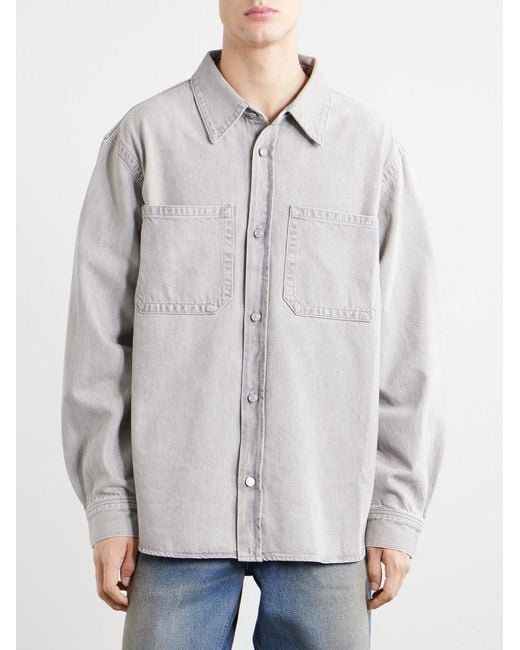 Agolde Gray Craven Denim Shirt for men