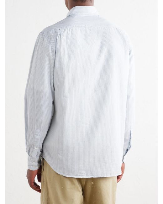 Hartford White Paul Cotton-Poplin Shirt for men