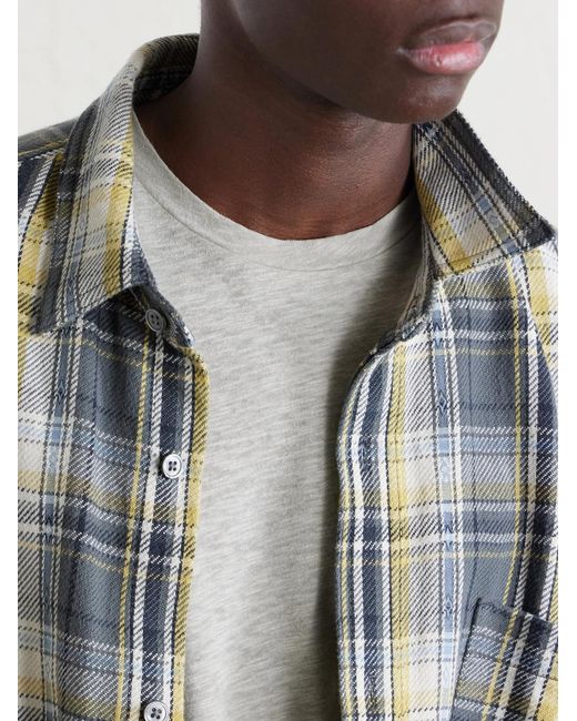 Sunspel White Cotton And Linen-Blend T-Shirt for men
