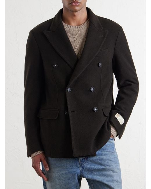Massimo Alba Black Brando Cashmere Coat for men