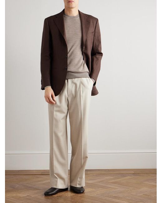 Canali Gray Merino Wool Sweater for men