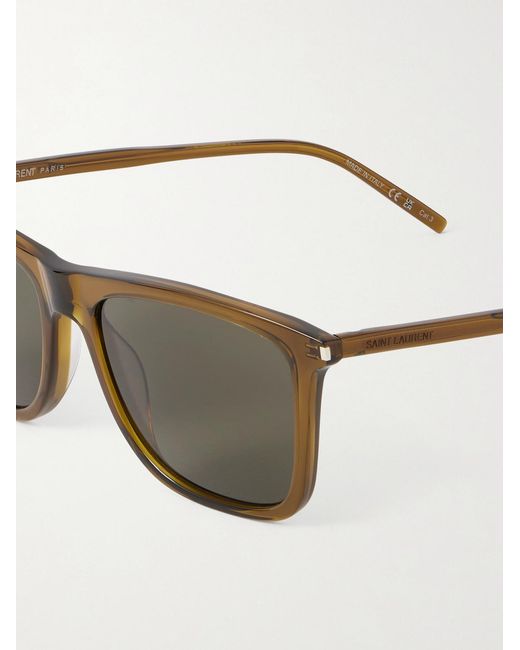 Saint Laurent Brown Square-frame Acetate Sunglasses for men