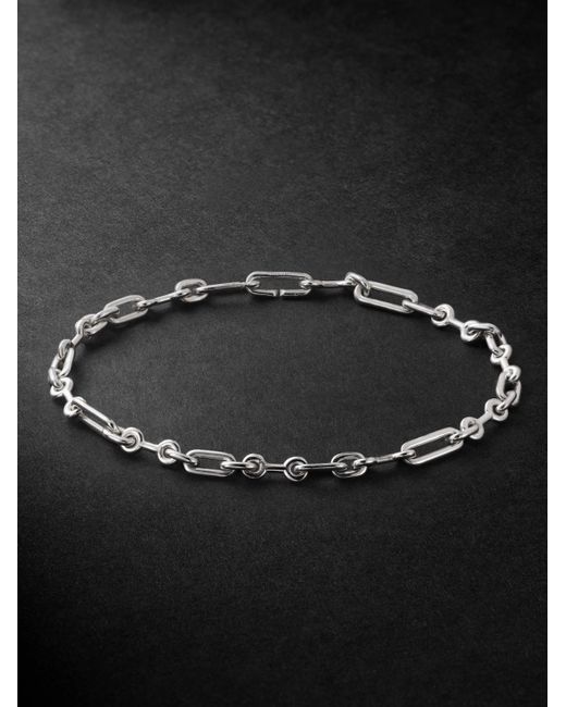 M. Cohen Black Pelham Sterling Silver Chain Bracelet for men